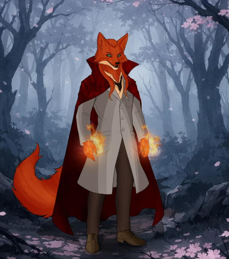 The Crimson Fox Mage / Kitsune Spellcaster